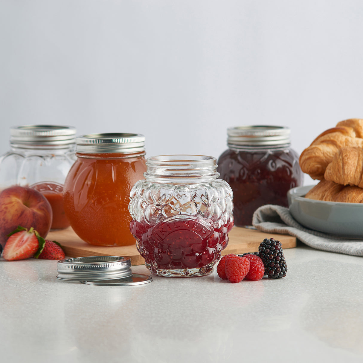 Einmachglas Früchtchen, 400 ML, in 3 Obstformen