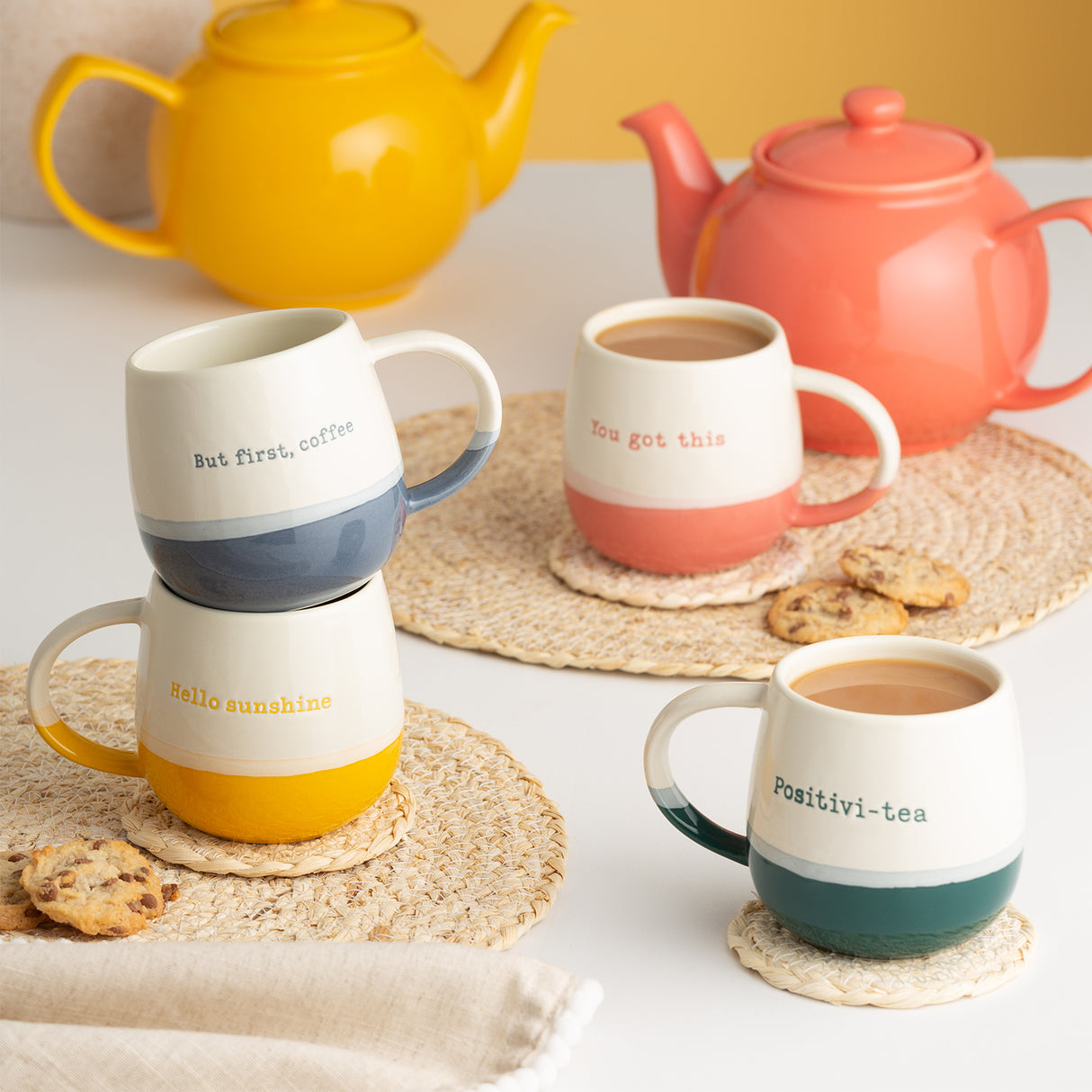 Tasse mit Spruch "you got this", Steingut, 340 ml