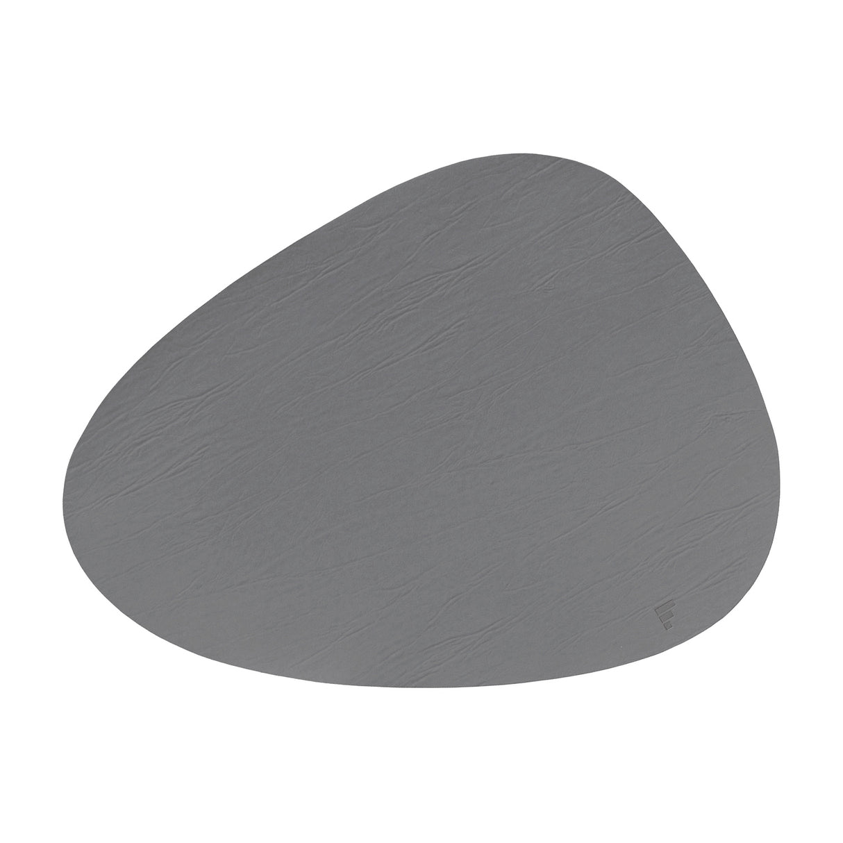 Platzset recyceltes Leder, kieselförmig, grau 41 x 30 cm