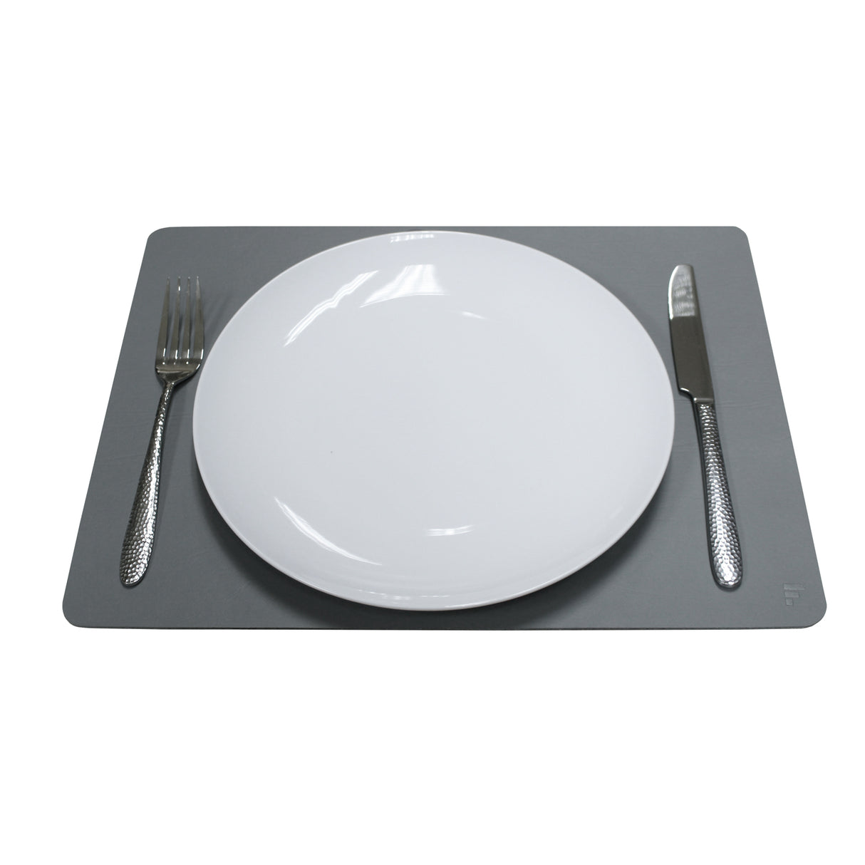 Platzset recyceltes Leder, rechteckig, grau 40 x 30 cm