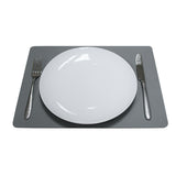 Platzset recyceltes Leder, rechteckig, grau 40 x 30 cm