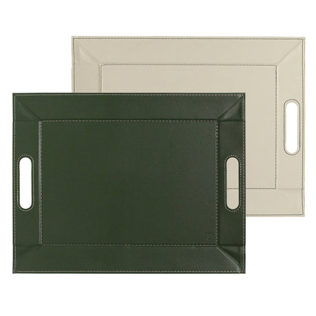 Tablett, Tischset, Untersetzer, Olive/Elfenbein in 4 Varianten