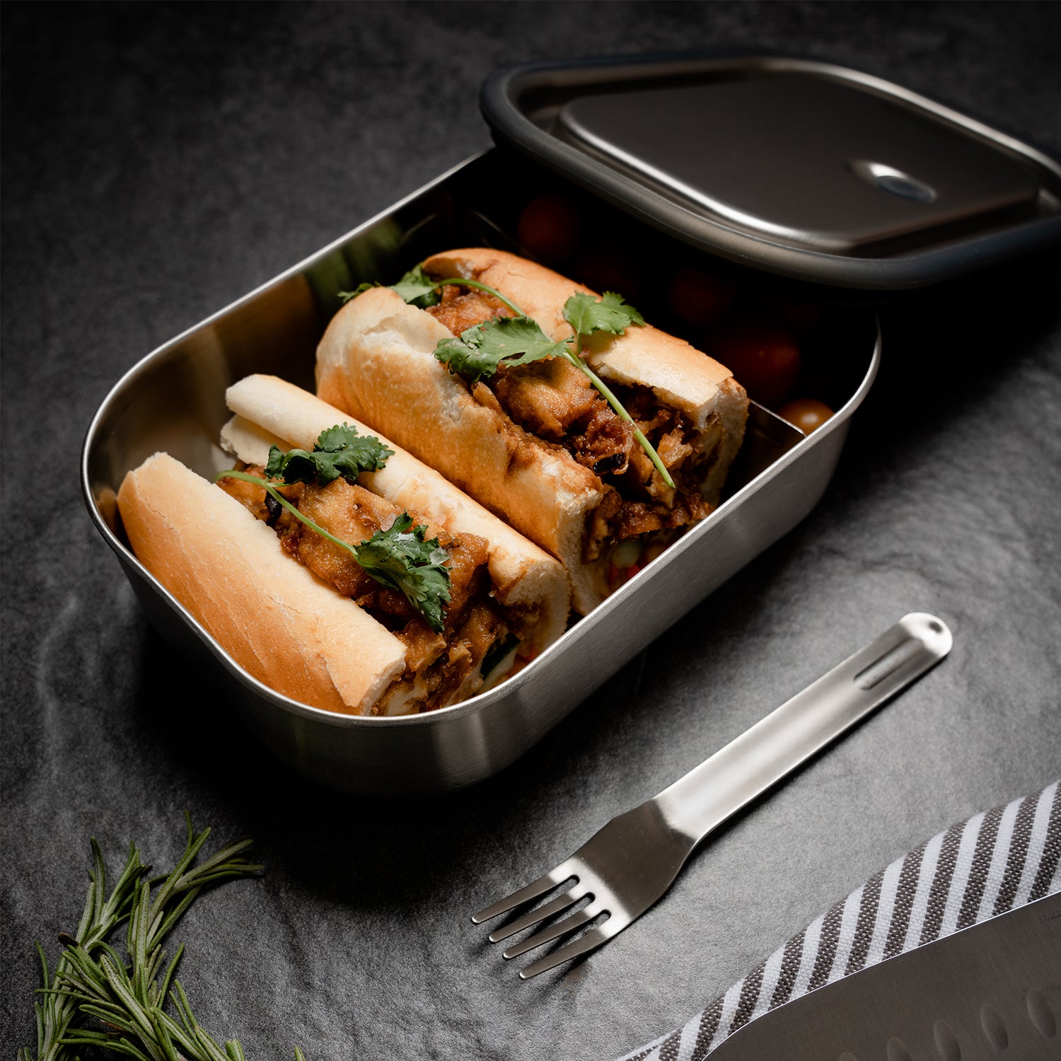 Lunchbox aus Edelstahl, 1 L