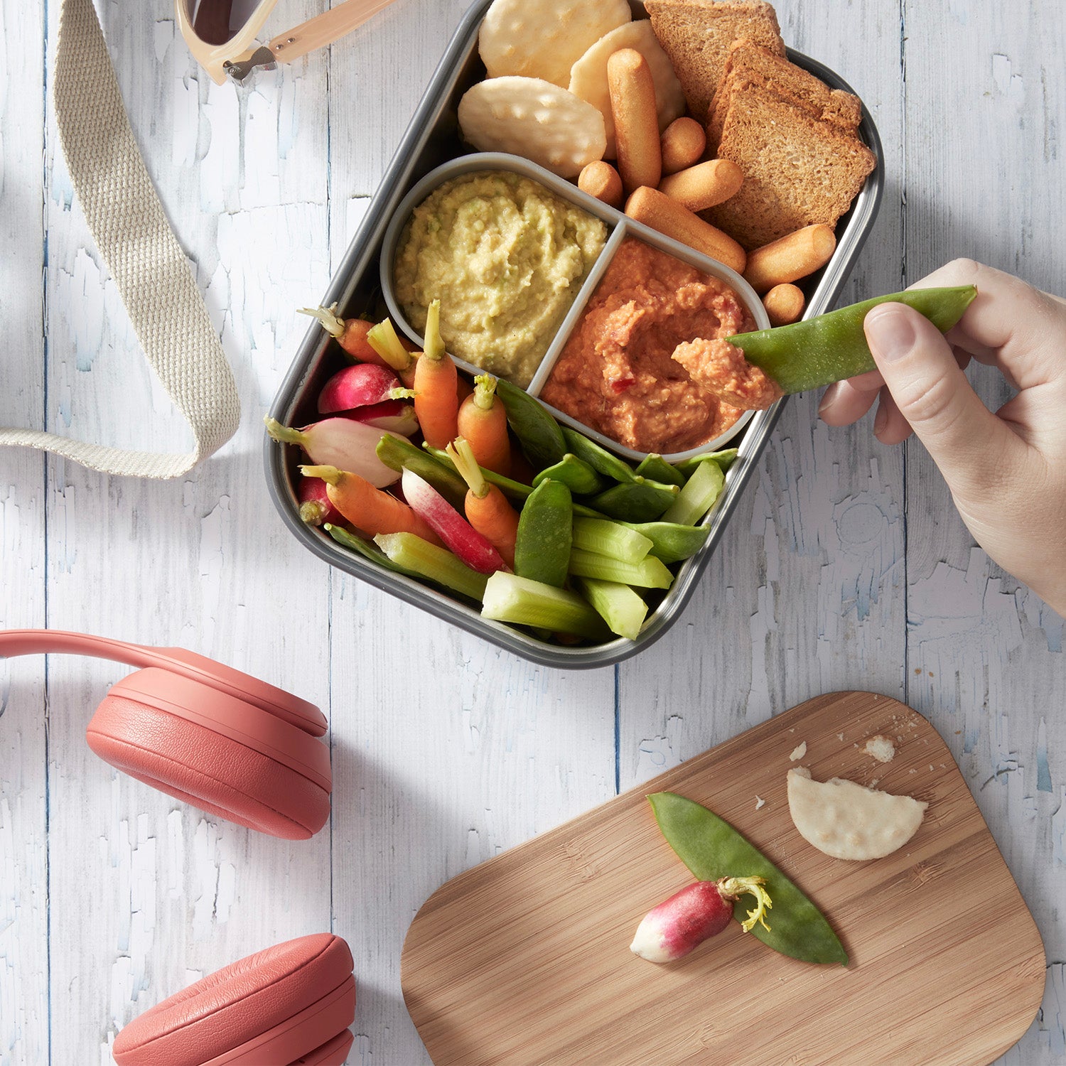 Brotdose aus Edelstahl, Orange, 1250 ml