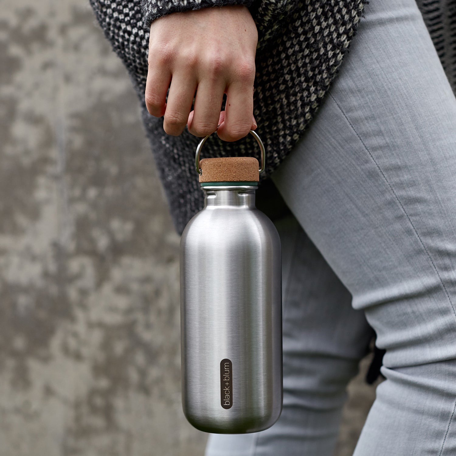 Wasserflasche aus Edelstahl, 600 ml