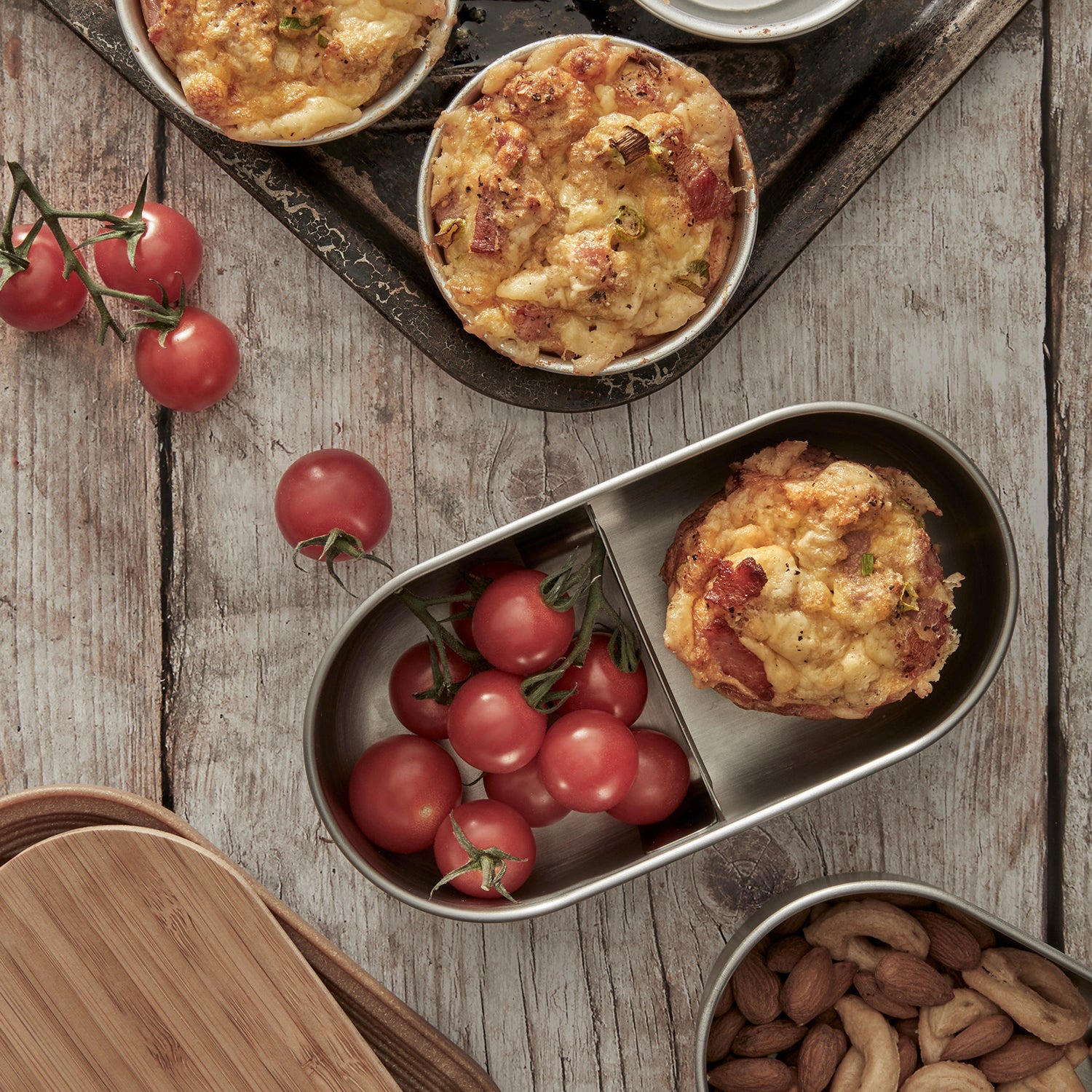 Bentobox-Set aus Edelstahl, 2 x 500 ml Box