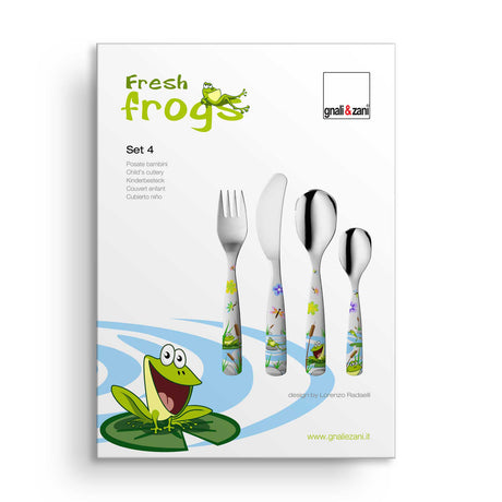 Kinderbesteck Frische Frösche - Set, 4-teilig