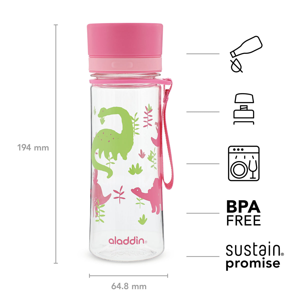 AVEO - Kindertrinkflasche, 2 Designs, 350 ml