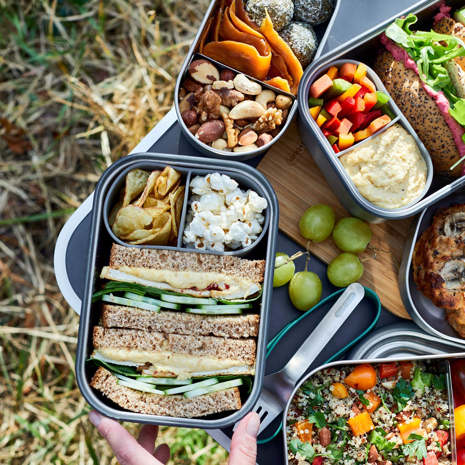 Brotdose aus Edelstahl, Olivegrün, 1250 ml