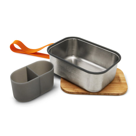 Brotdose aus Edelstahl, Orange, 1250 ml