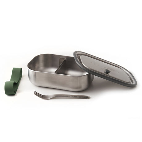 Lunchbox aus Edelstahl, olive