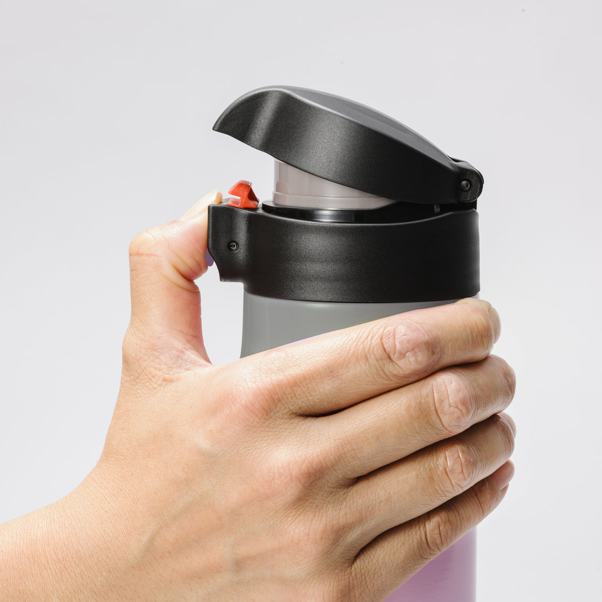 Thermoflasche FLIP TOP, schwarz, in 2 Größen