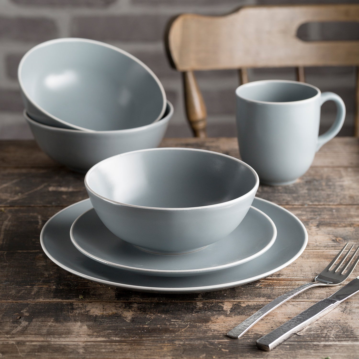 Tafel-Service, 12-teilig in 3 Farben