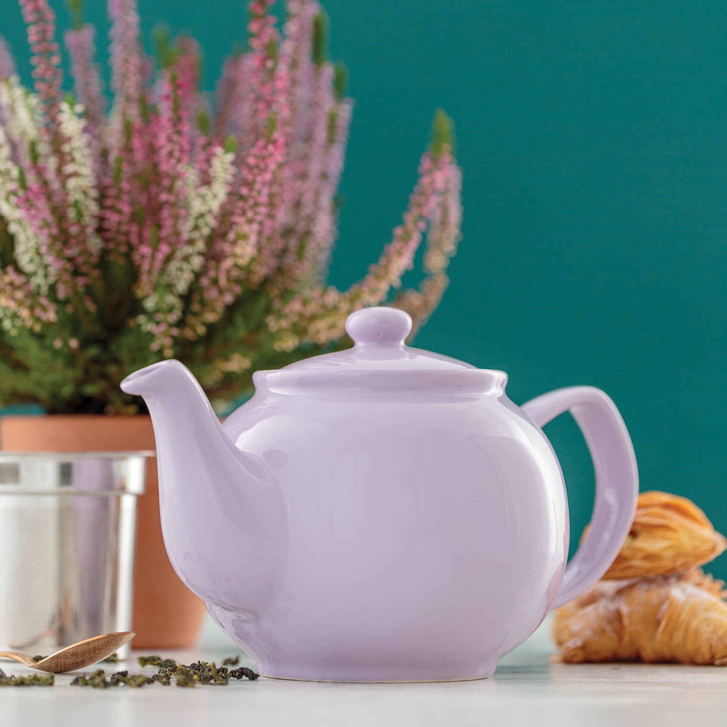 Teekanne für 2 oder 6 Tassen, pastell lavendel, in 2 Größen