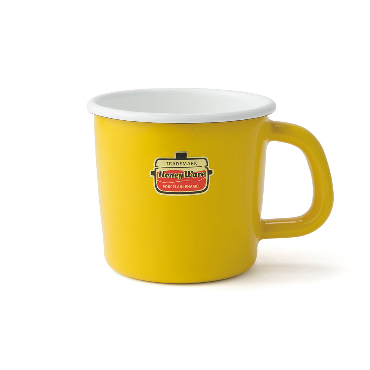 Emaille Kaffee- und Campingtasse, gelb