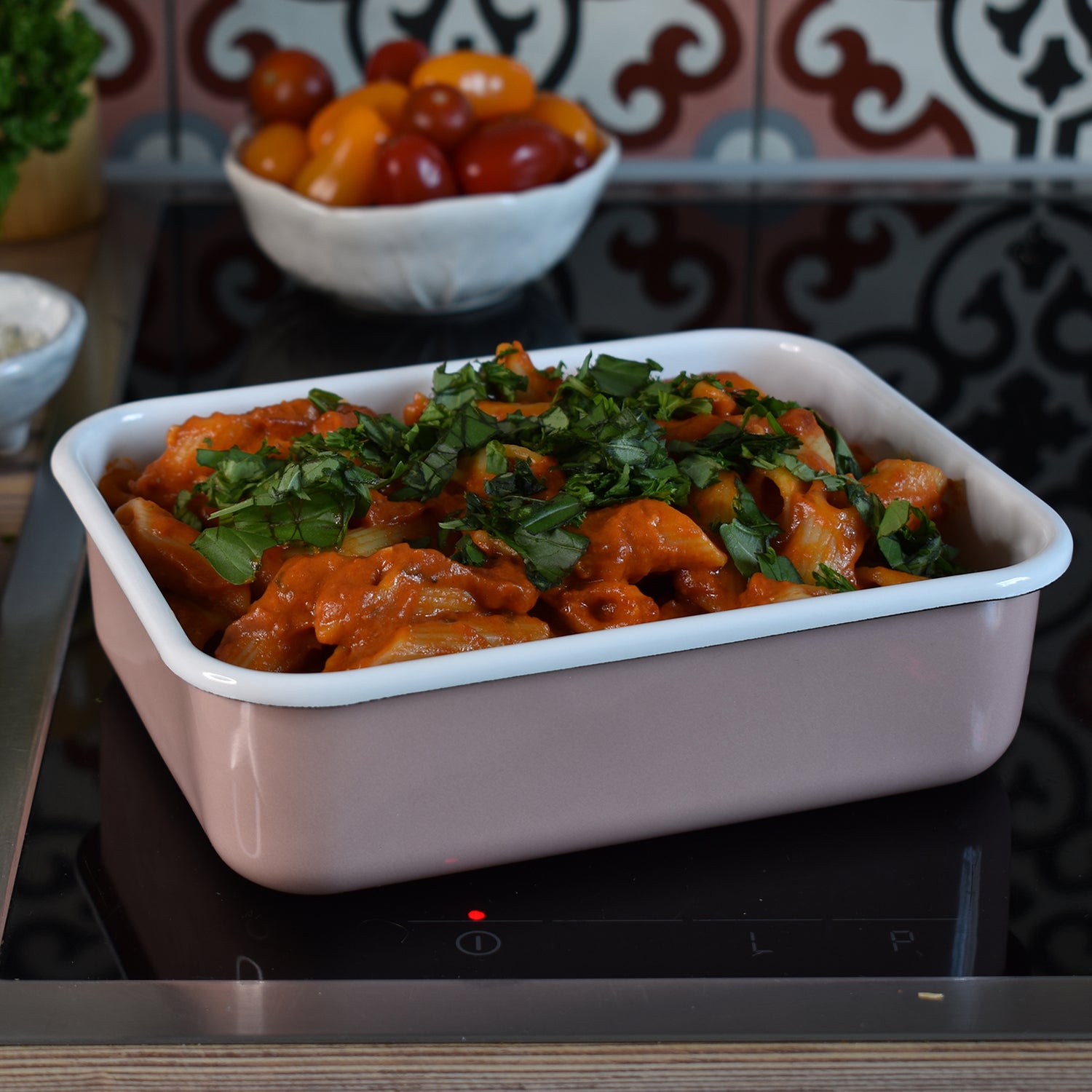 Color Line, Emaille Frischhaltedose, Grau S Flach, 0,42L