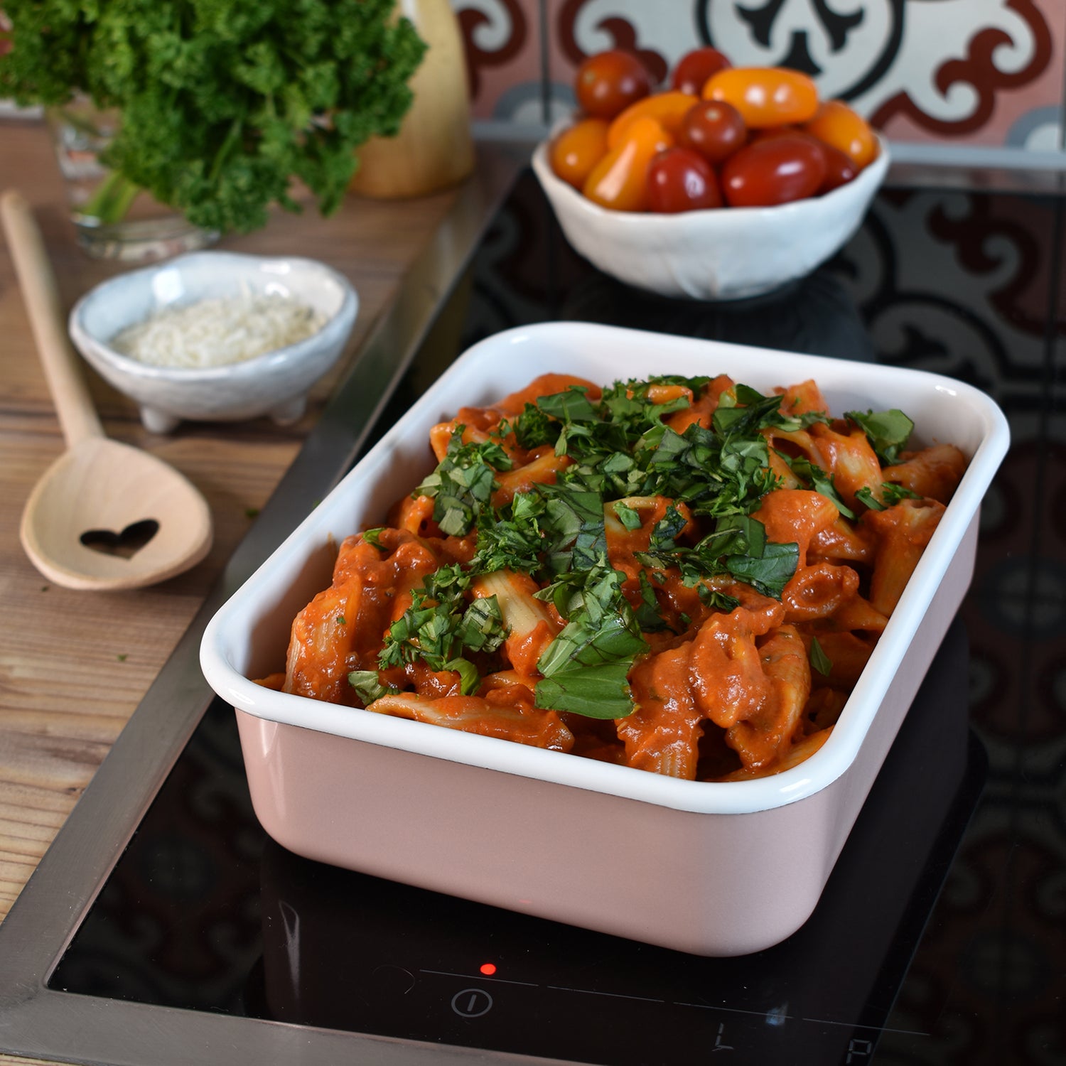 Color Line, Emaille Frischhaltedose, Grau L Flach, 1,35L